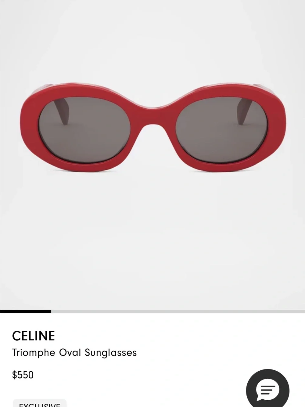 Celine Triomphe Oval Sunglasses